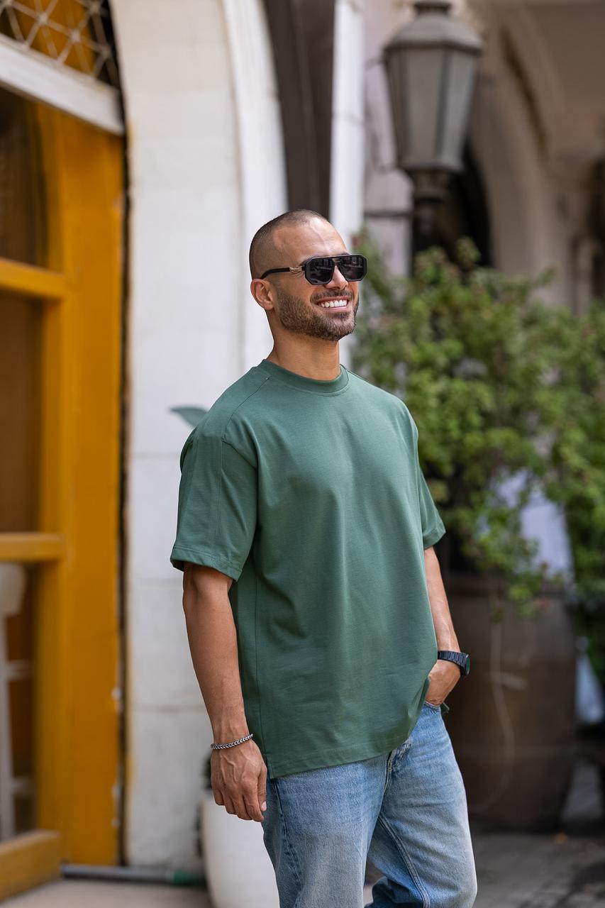 Basic Relaxed Fit T-shirt With Tape On Shoulders/3335
