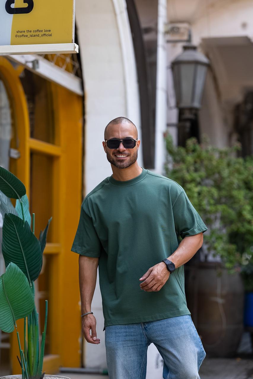 Basic Relaxed Fit T-shirt With Tape On Shoulders/3335