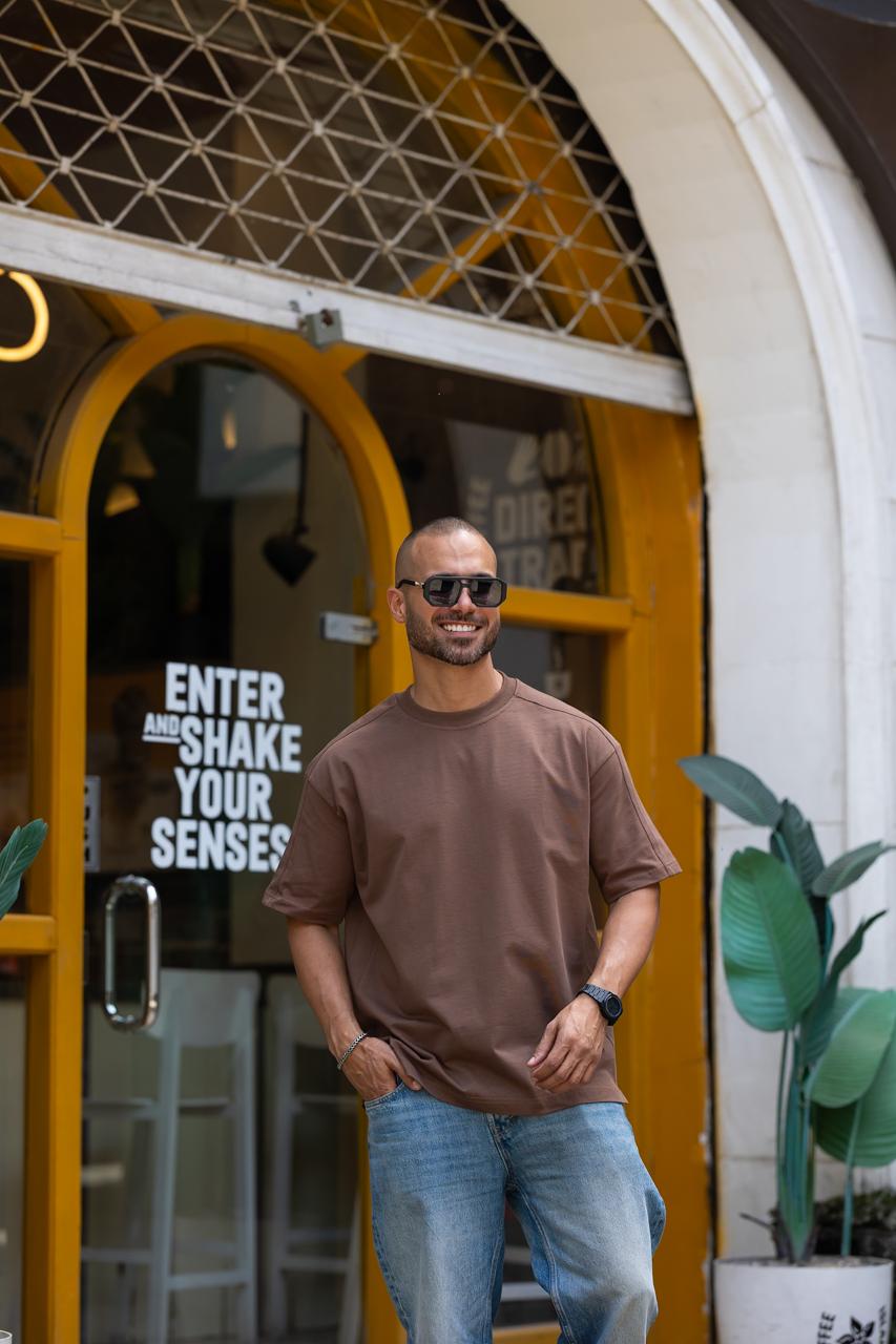 Basic Relaxed Fit T-shirt With Tape On Shoulders/3335