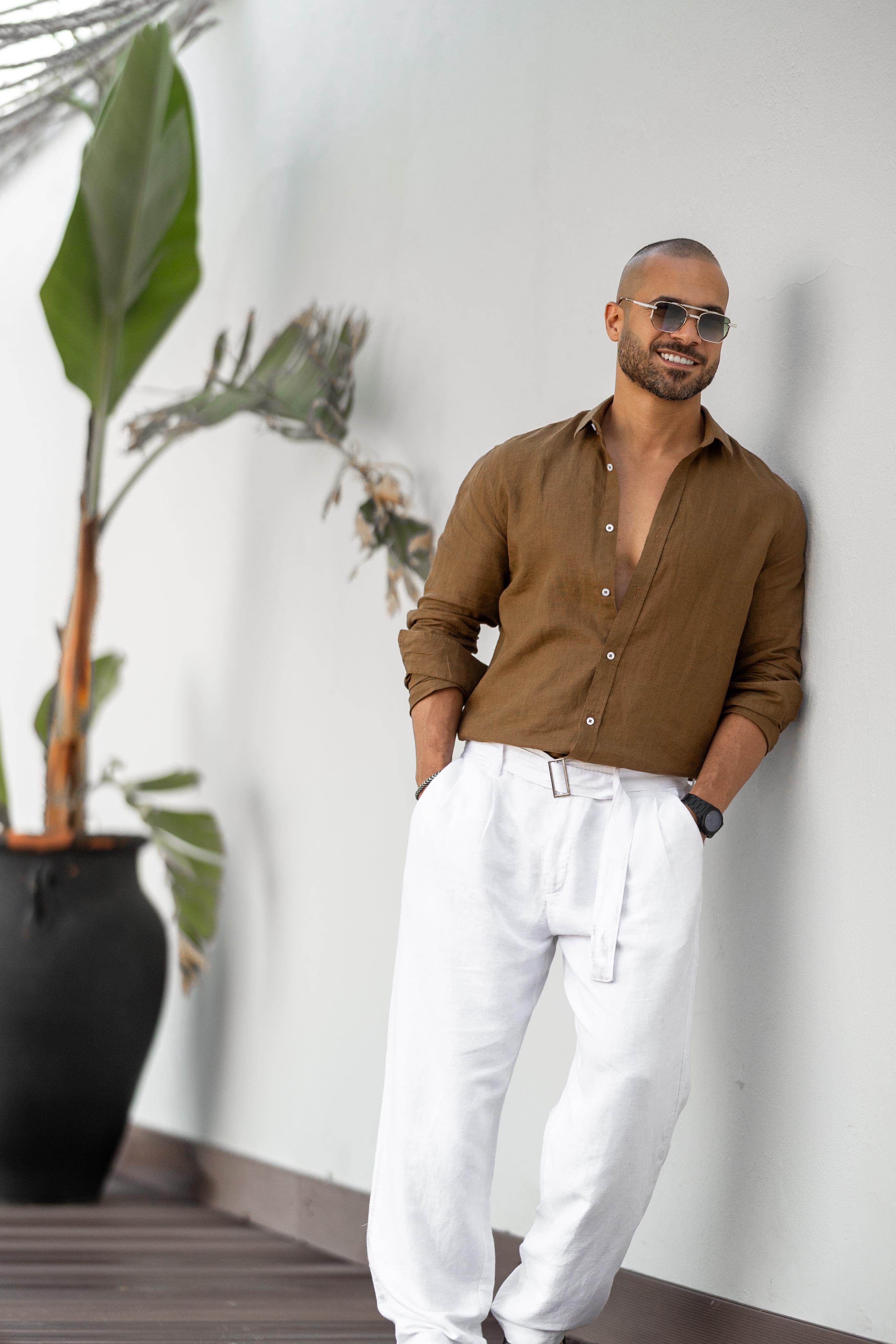 Relaxed Fit Linen shirt Long sleeves/2319