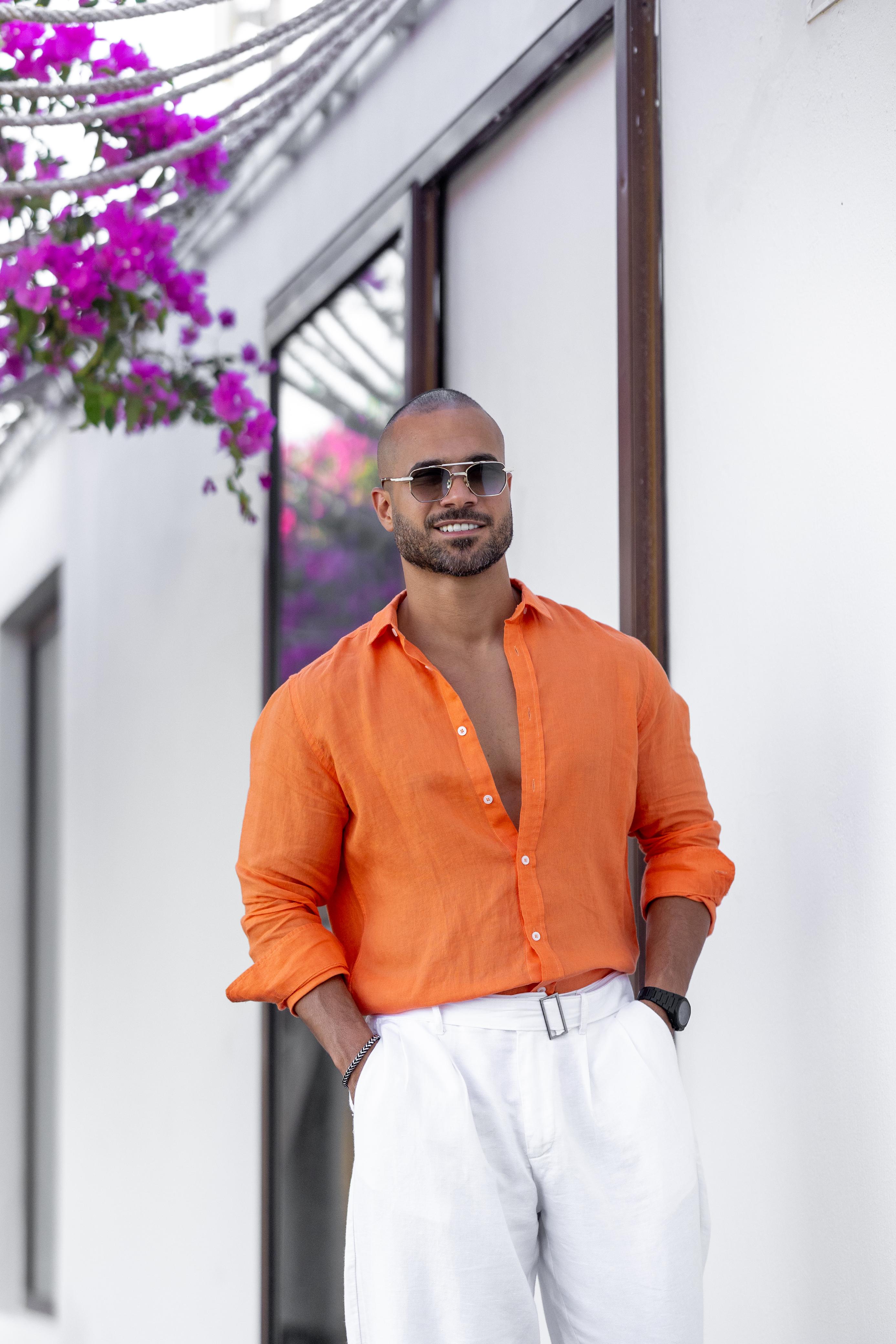 Basic Relaxed Fit Linen Shirt Long sleeves/2318