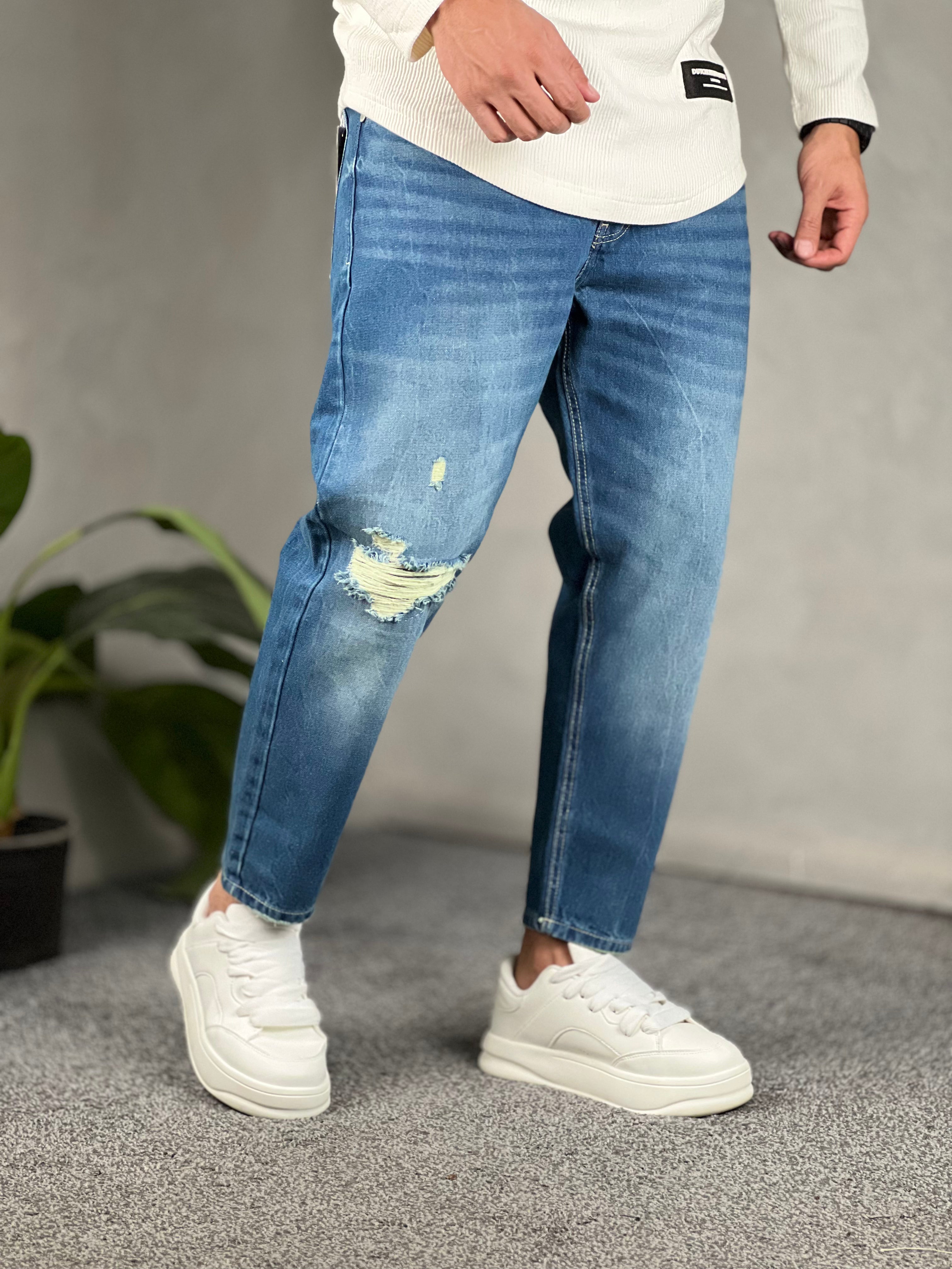 Cutting Boyfriend Denim/9001