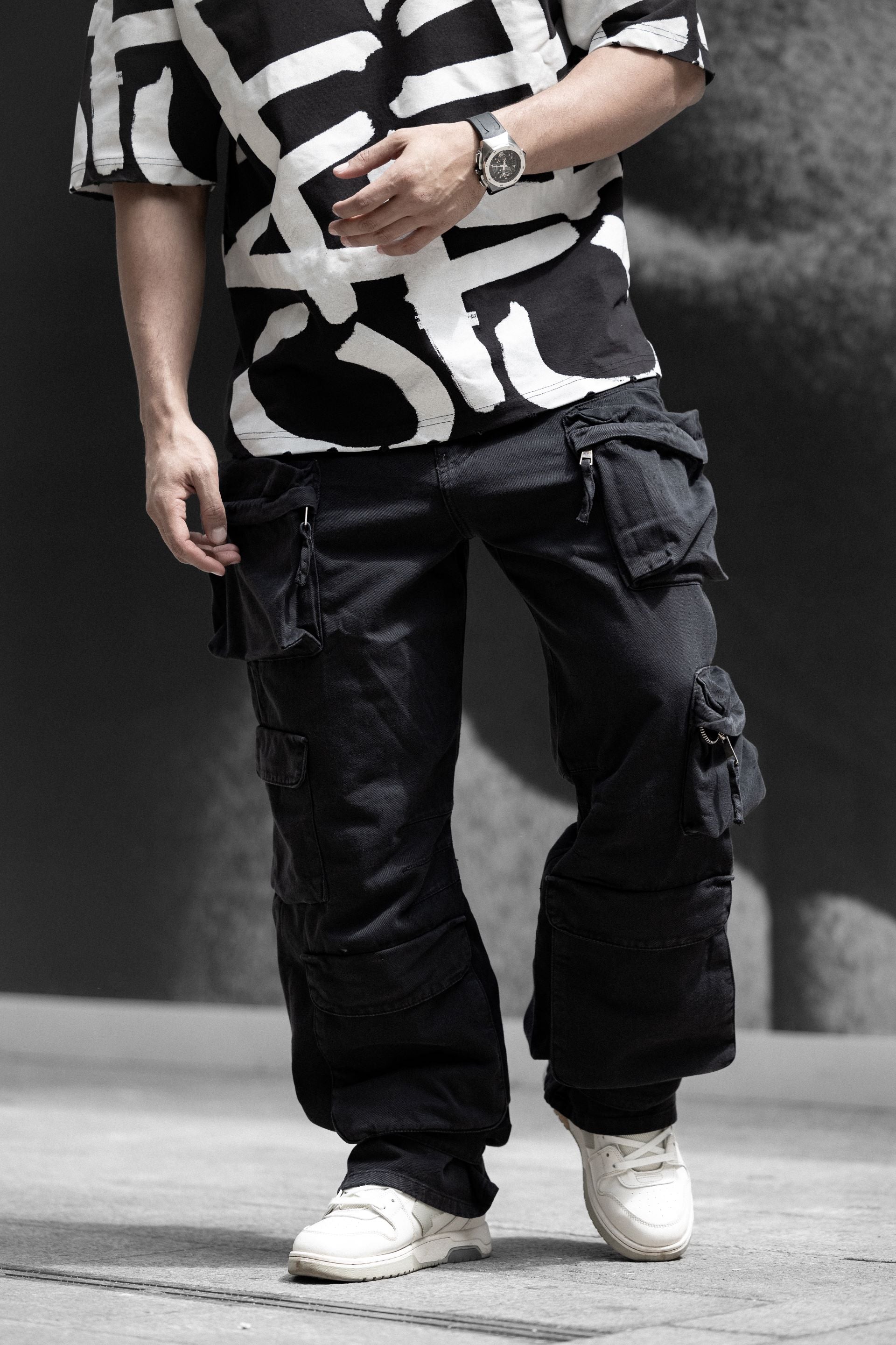 Cargo wide leg pant/8500