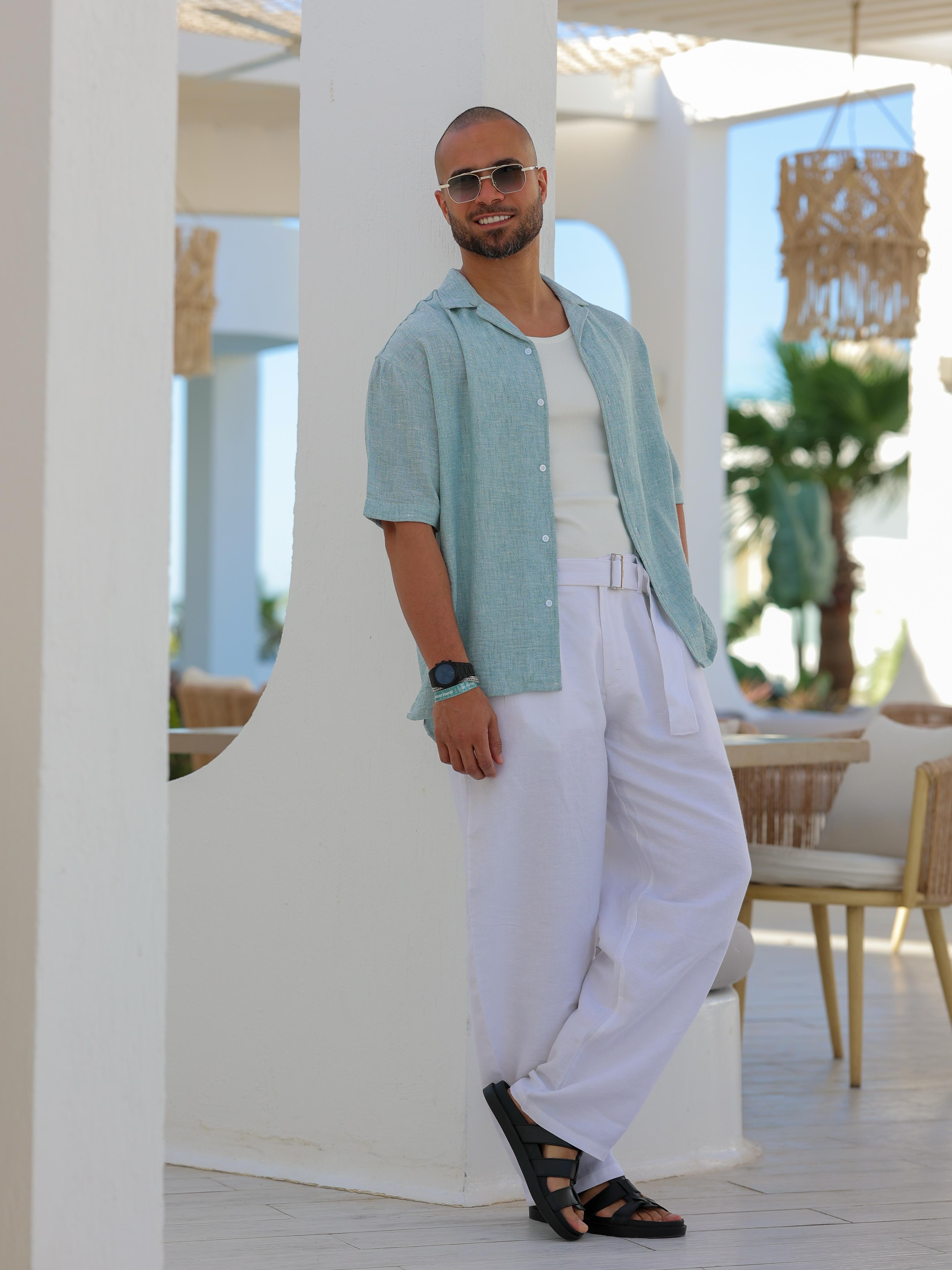 Basic Relaxed Fit Linen Shirt/2313