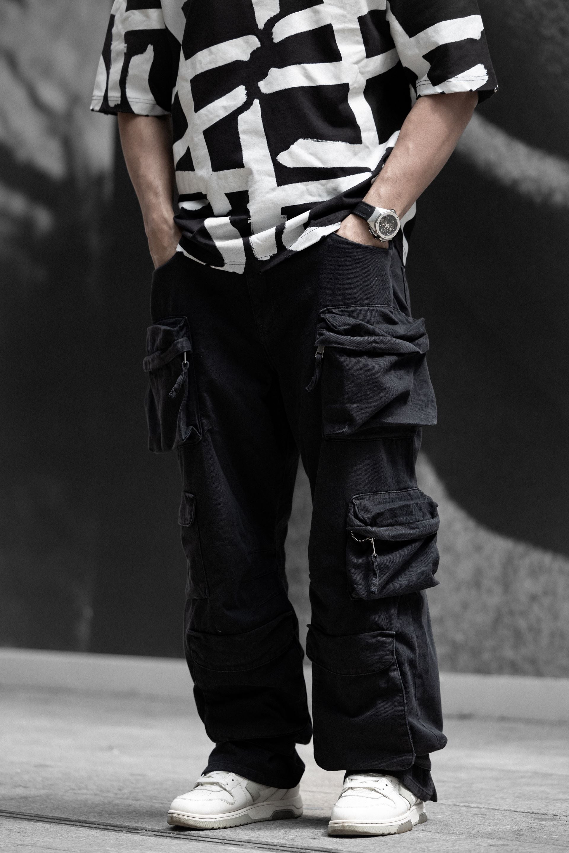 Cargo wide leg pant/8500
