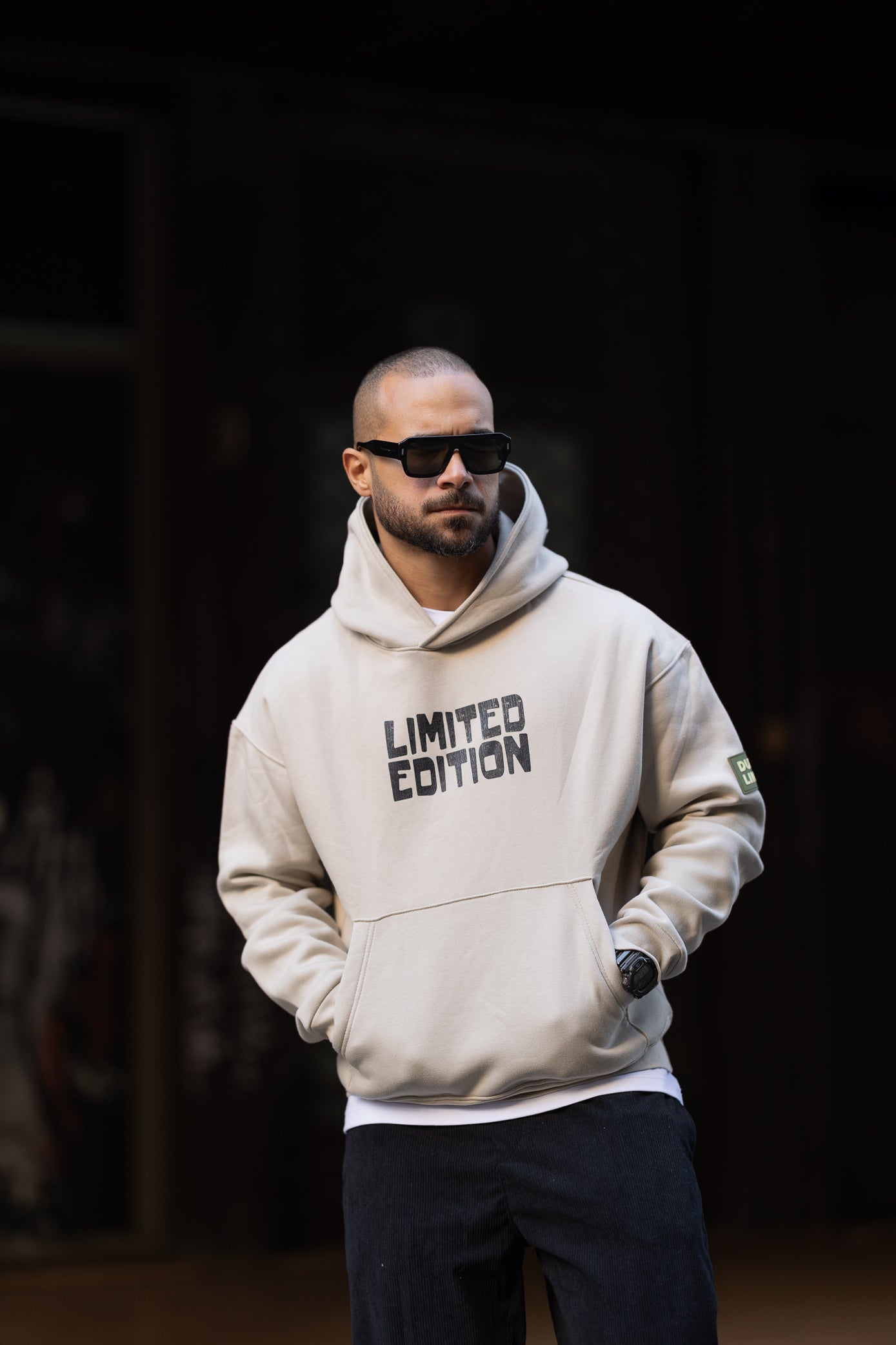 Relaxed Fit Hoodie With Printed/4512