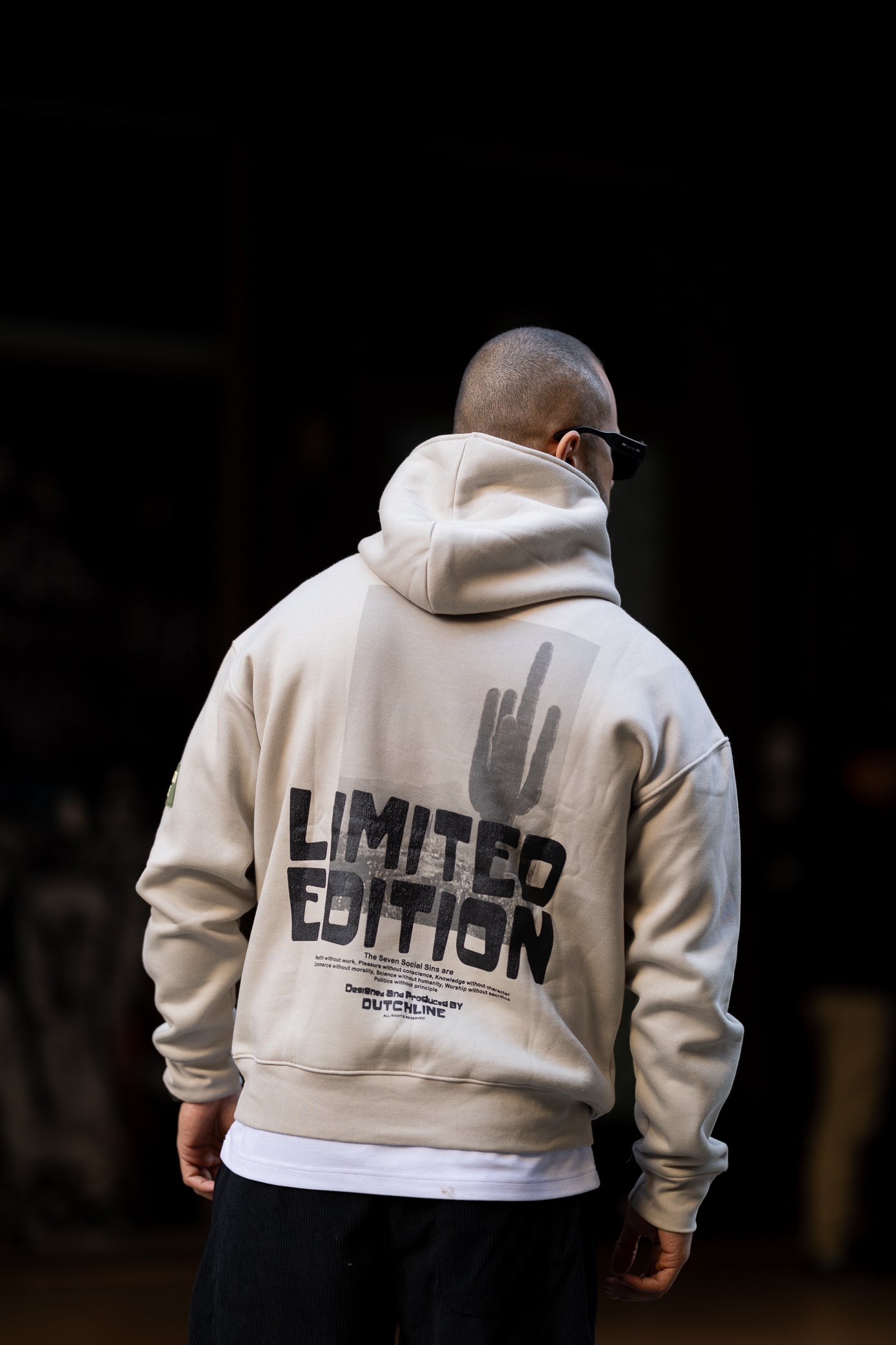 Relaxed Fit Hoodie With Printed/4512