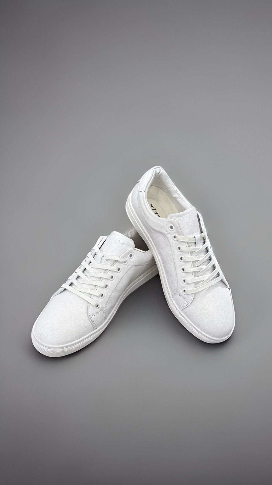 Basic Leather Flat Sneaker Shoes/5420