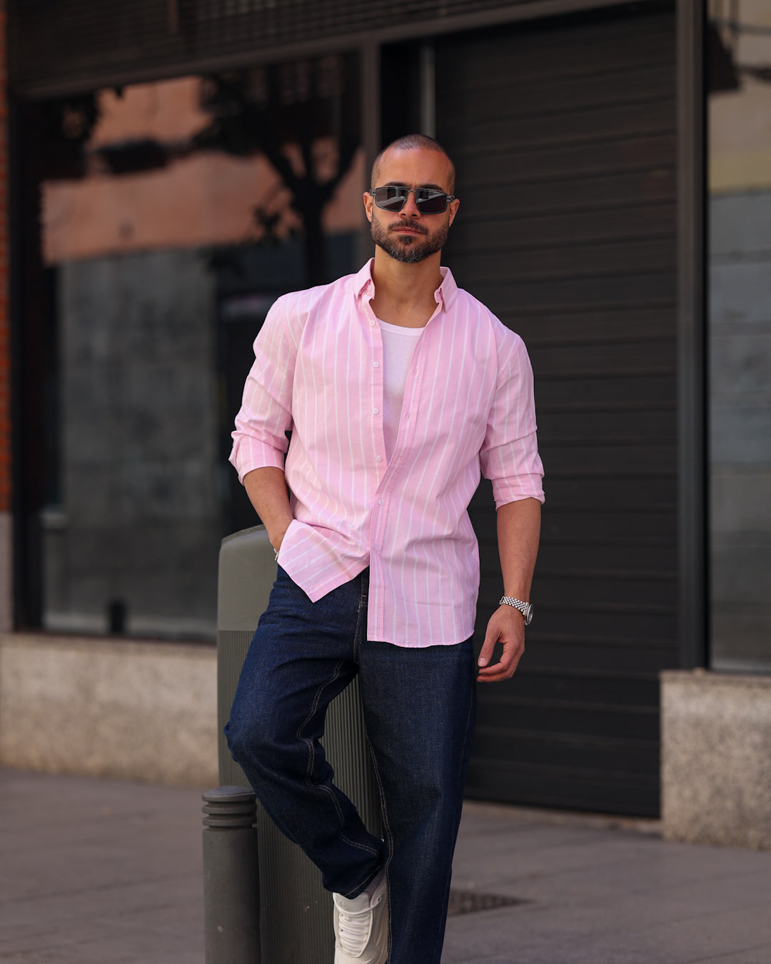 Stripped Oxford Shirt Long Sleeves/2338