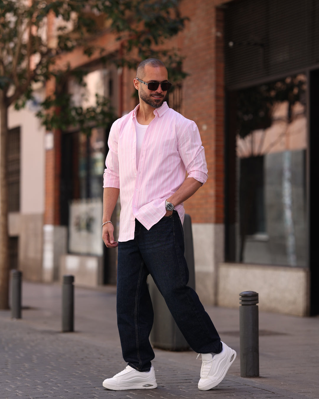 Stripped Oxford Shirt Long Sleeves/2338