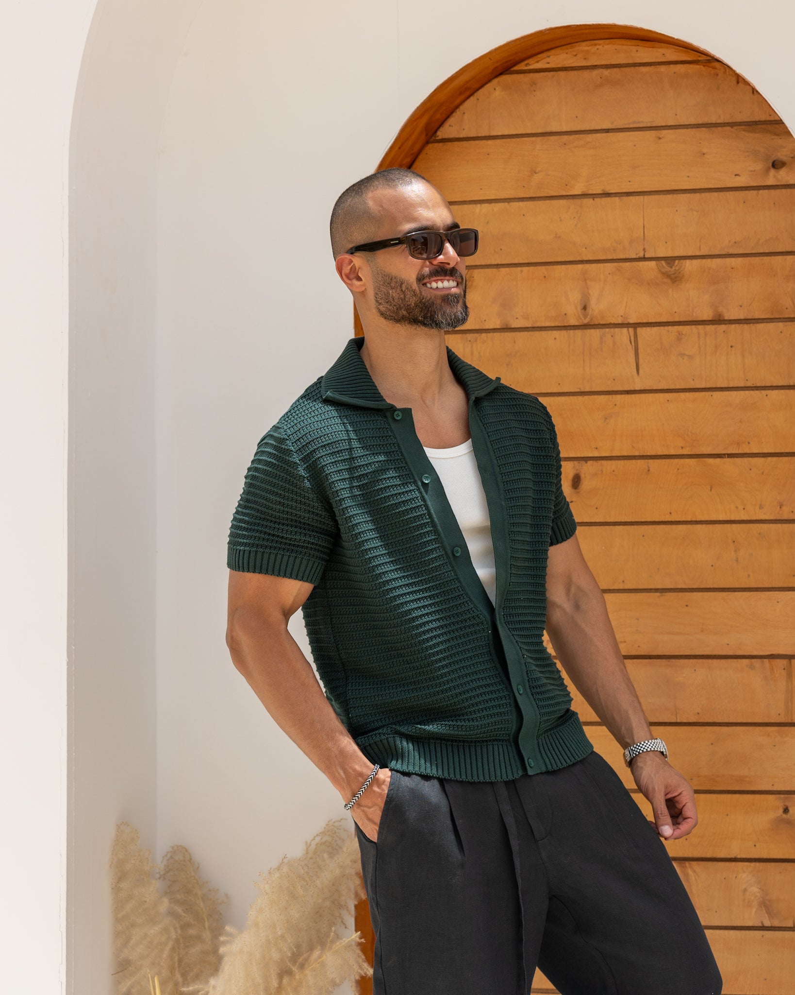 Regular Fit Short Sleeves Knitwear shirt/5036