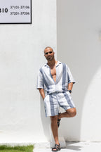 Stripped Linen Set