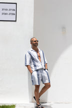 Stripped Linen Set