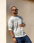 Stripped Slim Fit Knitwear shirt/5043