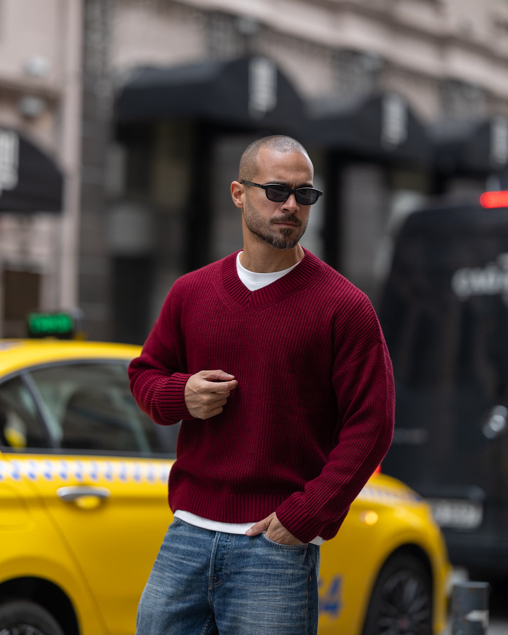 Classic V-Neck Knit/5049