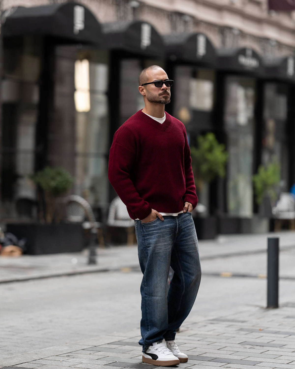 Classic V-Neck Knit/5049