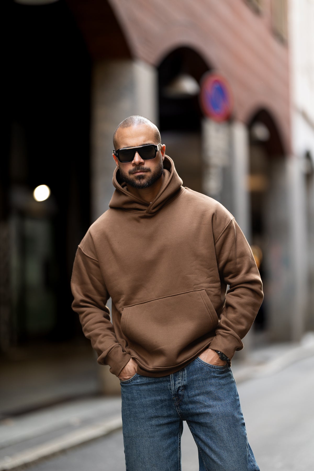 Relaxed Fit Basic Hoodie/4522