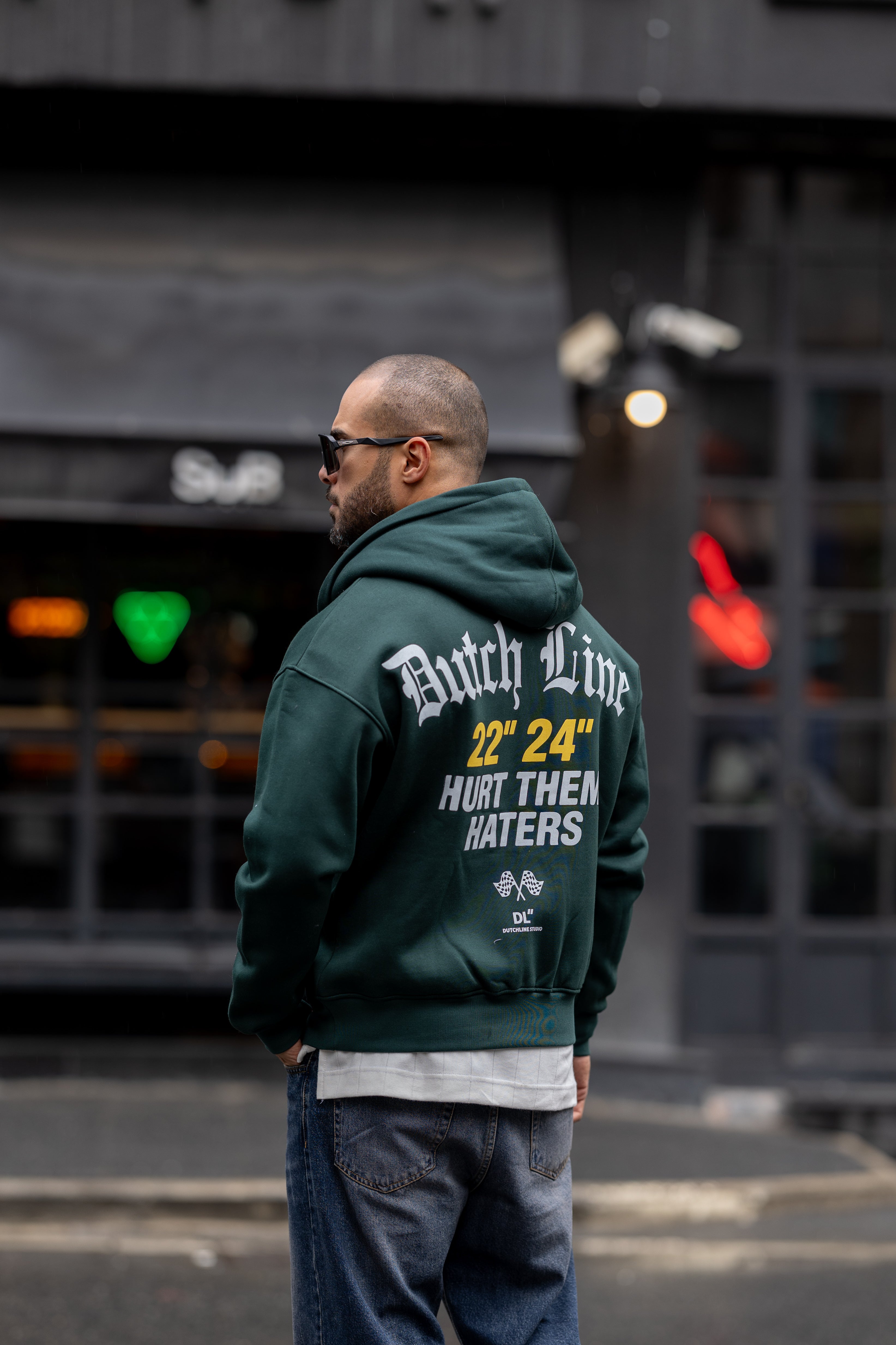 Relaxed Fit Printed Sweatshirt With Hoodie/4556