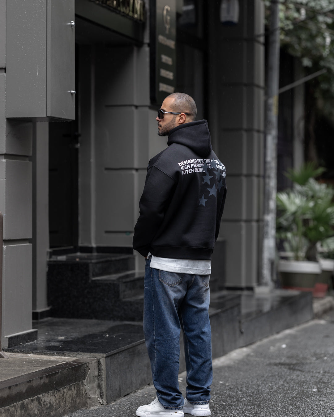 Relaxed Fit Printed Hoodie/4554