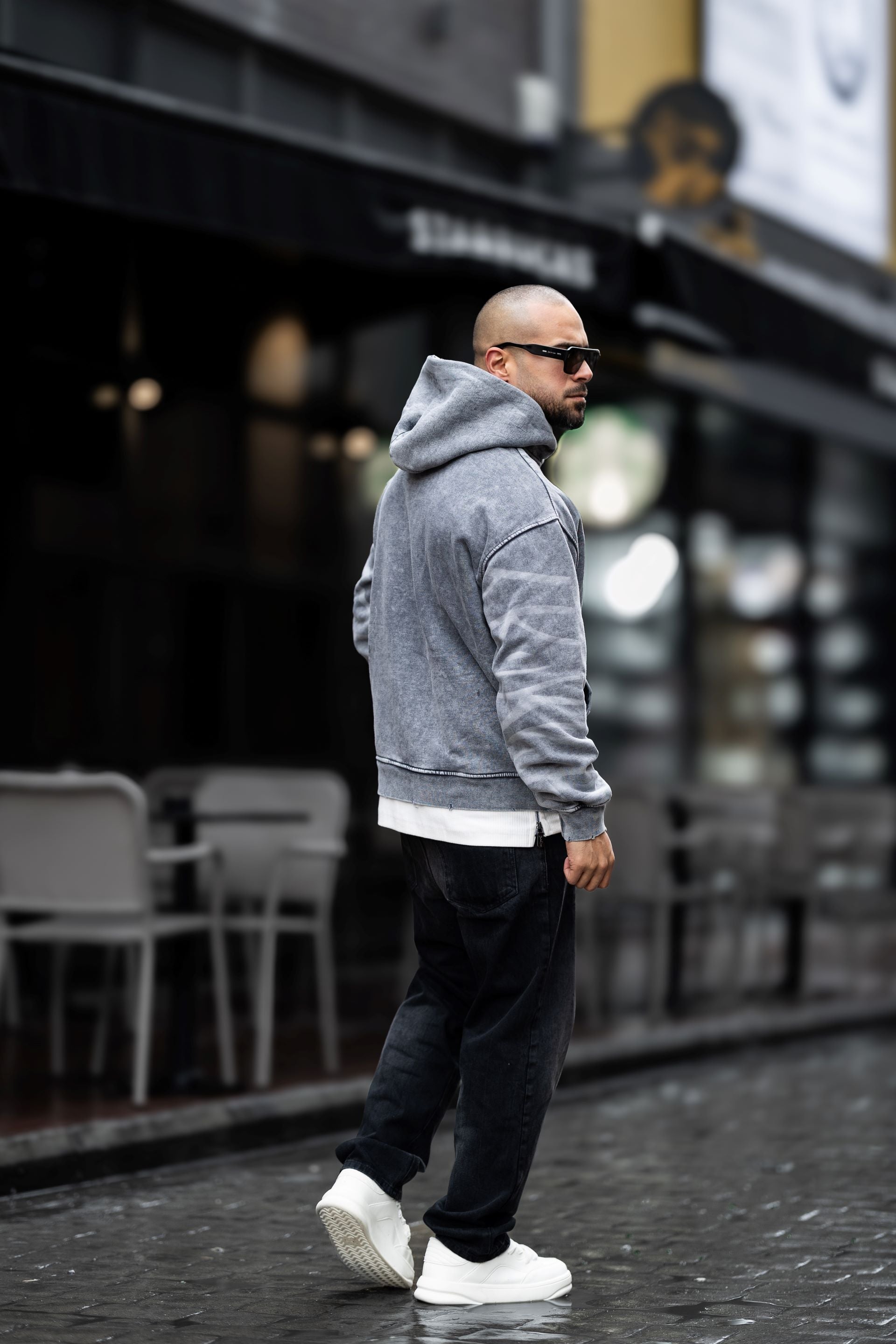 Basic Oversize Washed Hoodie/4516