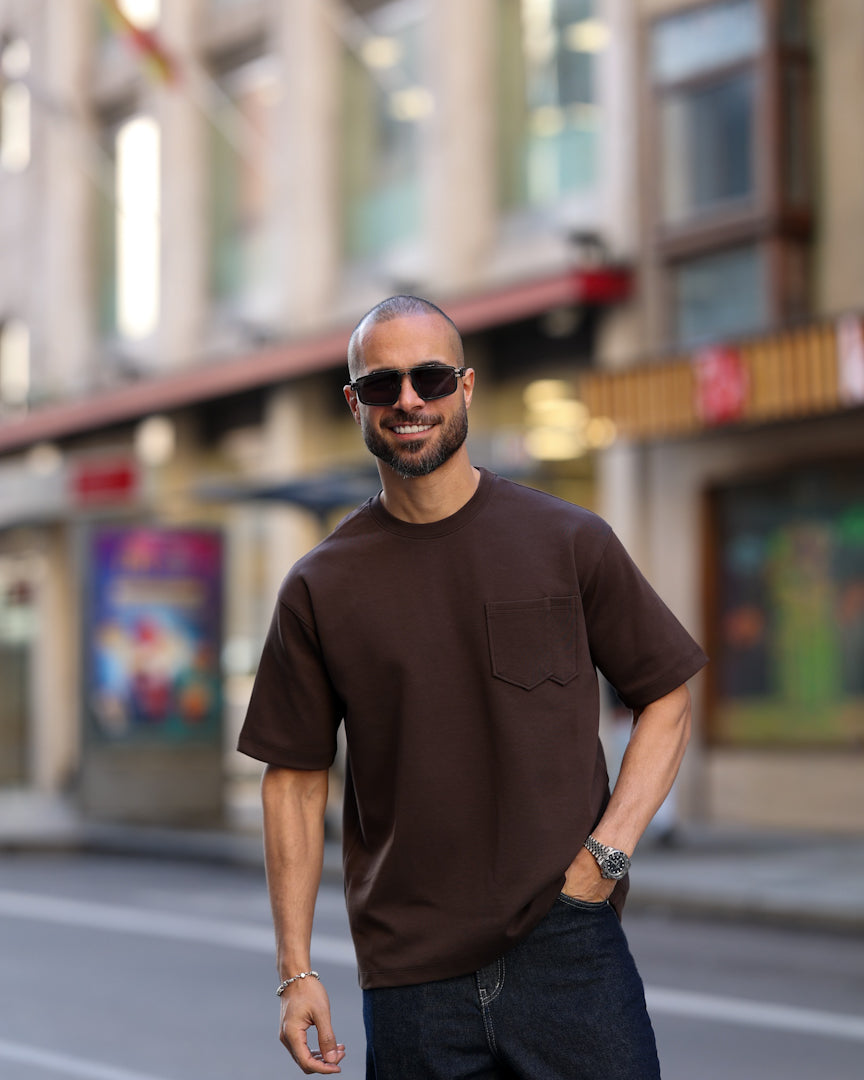 Basic Regular Fit T-shirt With Double Pockets/3370