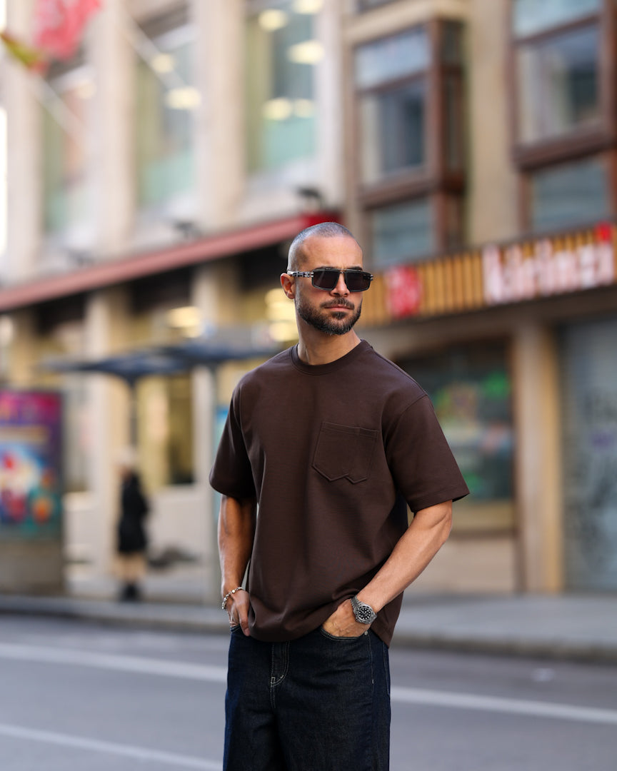 Basic Regular Fit T-shirt With Double Pockets/3370