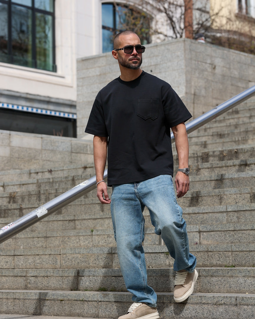 Basic Regular Fit T-shirt With Double Pockets/3370