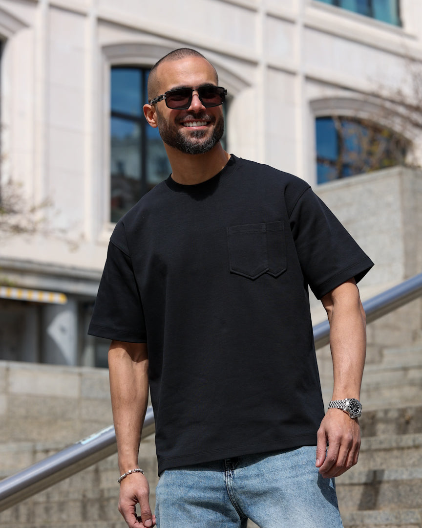 Basic Regular Fit T-shirt With Double Pockets/3370