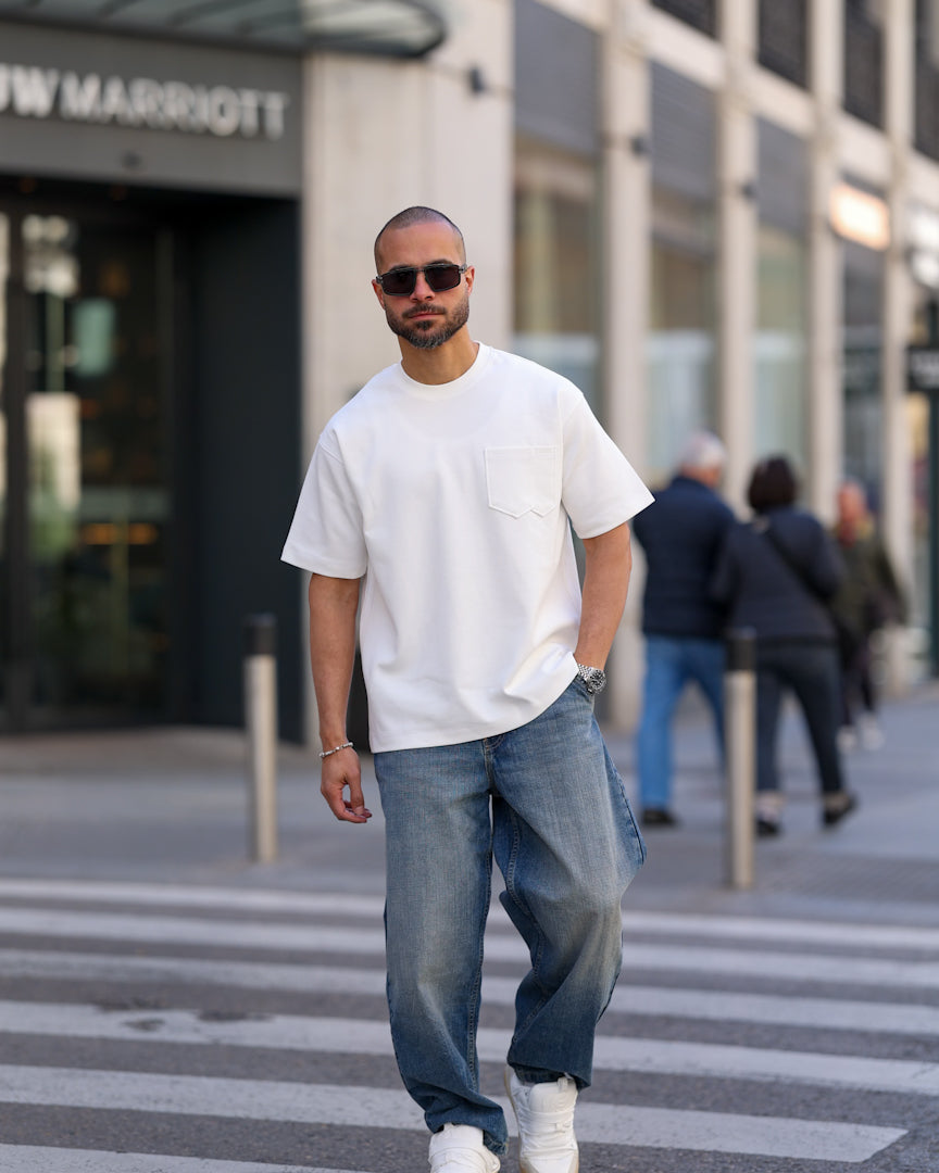 Basic Regular Fit T-shirt With Double Pockets/3370