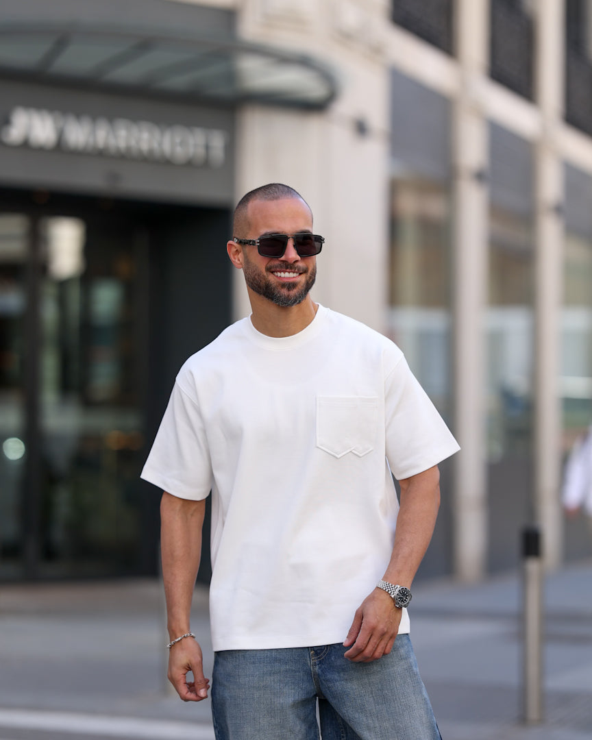 Basic Regular Fit T-shirt With Double Pockets/3370