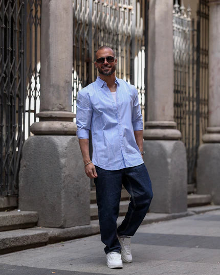 Stripped Oxford Shirt Long Sleeves/2338