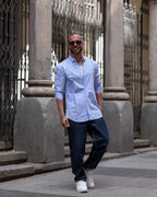 Stripped Oxford Shirt Long Sleeves/2338