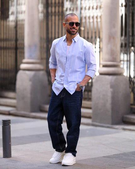 Stripped Oxford Shirt Long Sleeves/2338