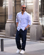 Stripped Oxford Shirt Long Sleeves/2338