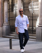 Stripped Oxford Shirt Long Sleeves/2338