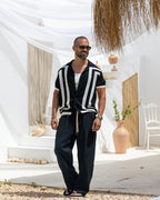 Relaxed Fit Button-Up Knitwear Shirt/5038
