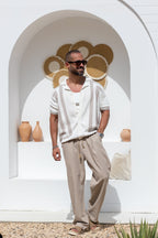 Relaxed Fit Button-Up Knitwear Shirt/5038