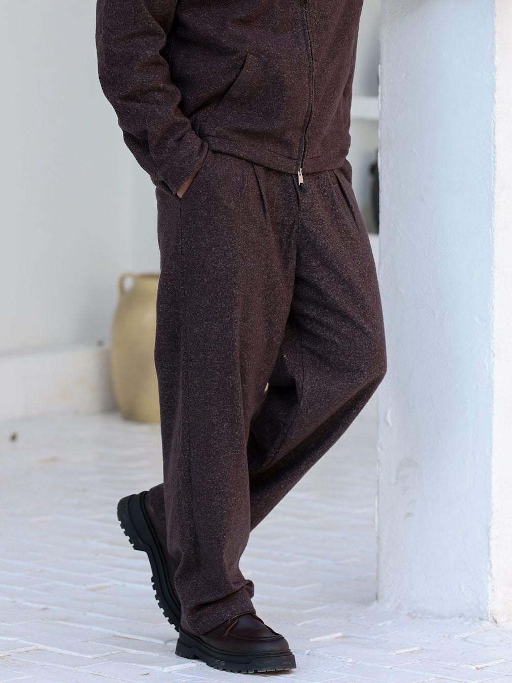 بنطلون رياضي أساسي كلاسيكي بقصة عادية/3235