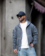 Oversized Cutting Hoodie With Zipper/4567