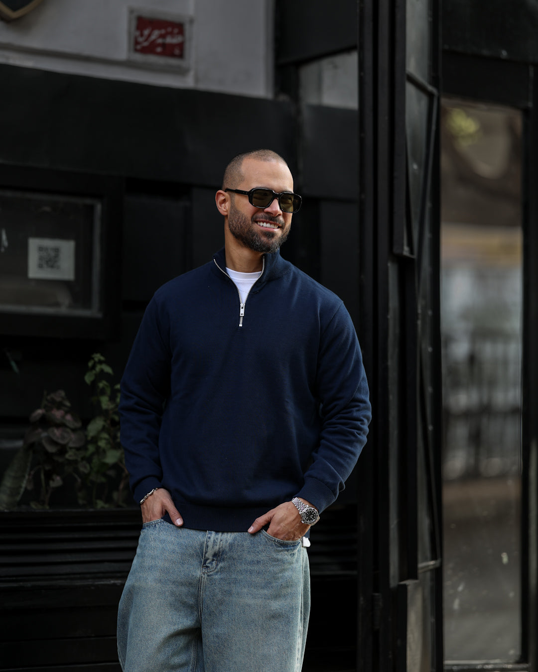 Regular Fit  Knitwear With Half Zipper / 5018