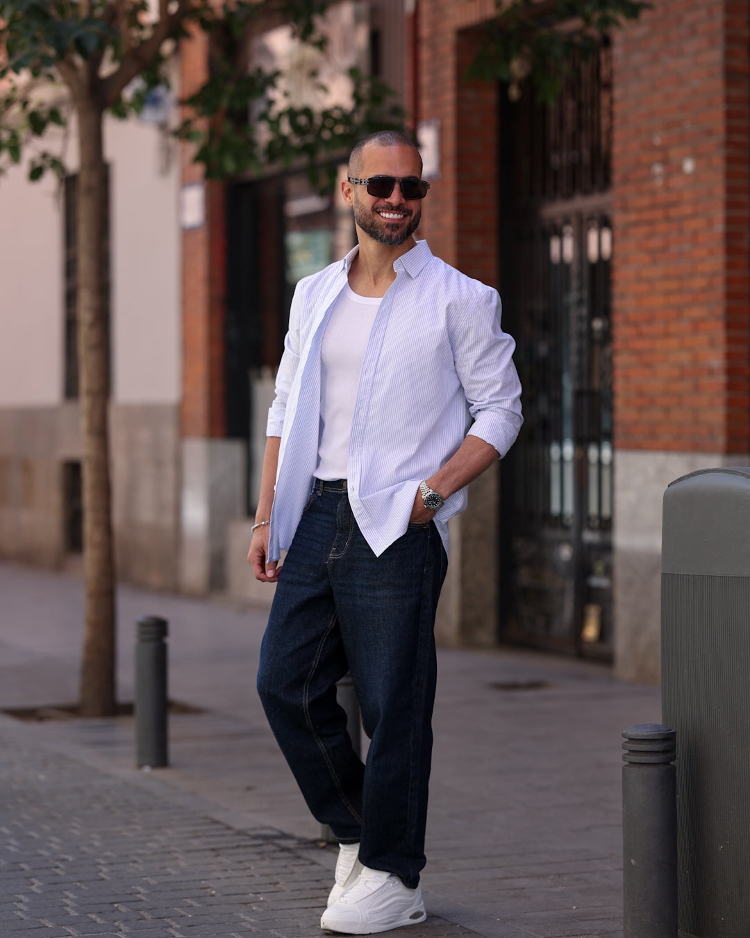 Stripped Oxford Shirt Long Sleeves/2338