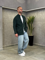 Oversized Basic Knitwear With Zipper/5019
