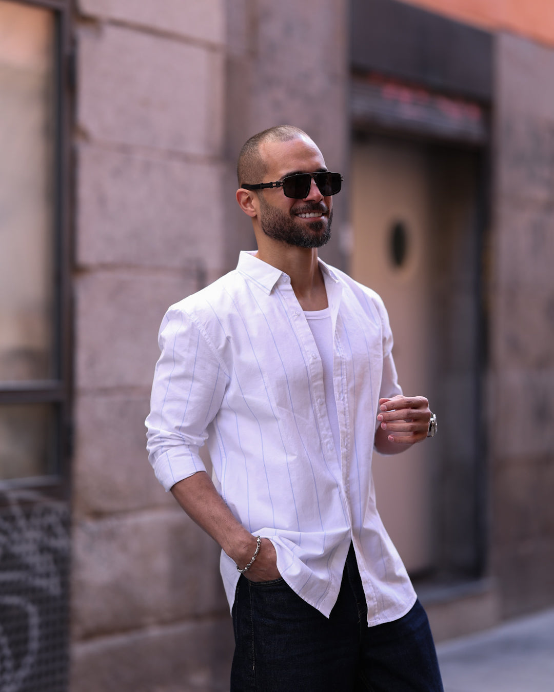 Stripped Oxford Shirt Long Sleeves/2338