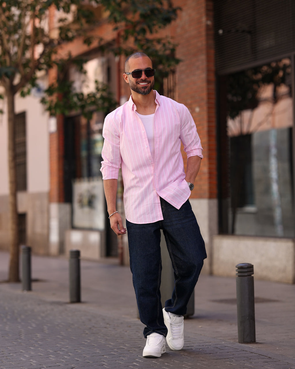 Stripped Oxford Shirt Long Sleeves/2338
