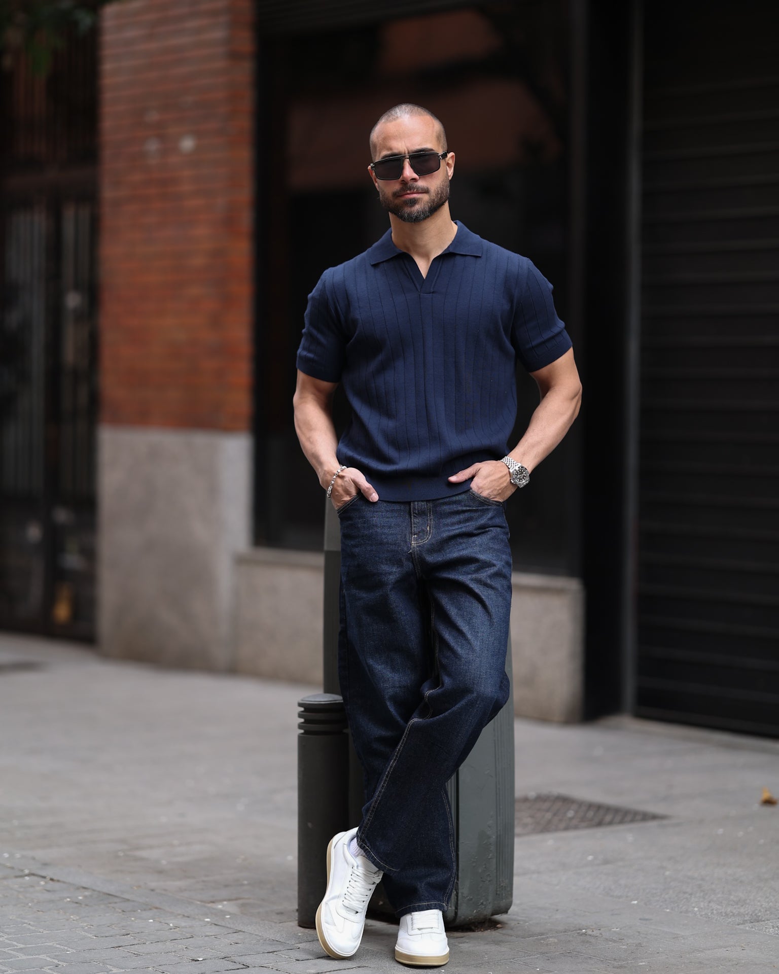 Regular Fit Basic knitwear Polo Shirt/5008