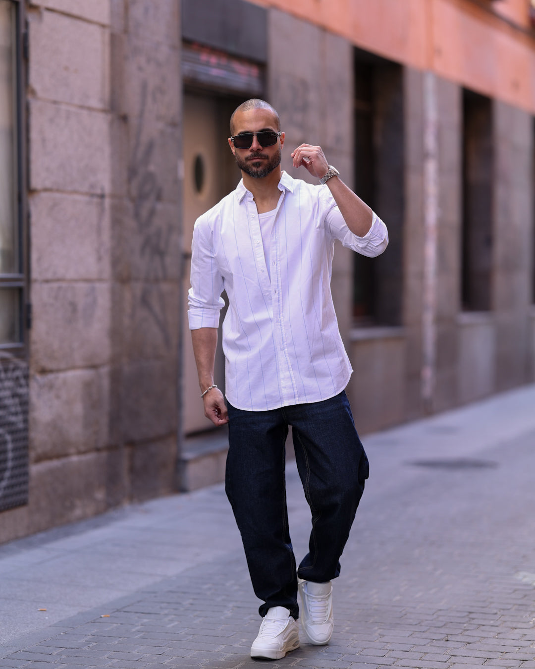 Stripped Oxford Shirt Long Sleeves/2338