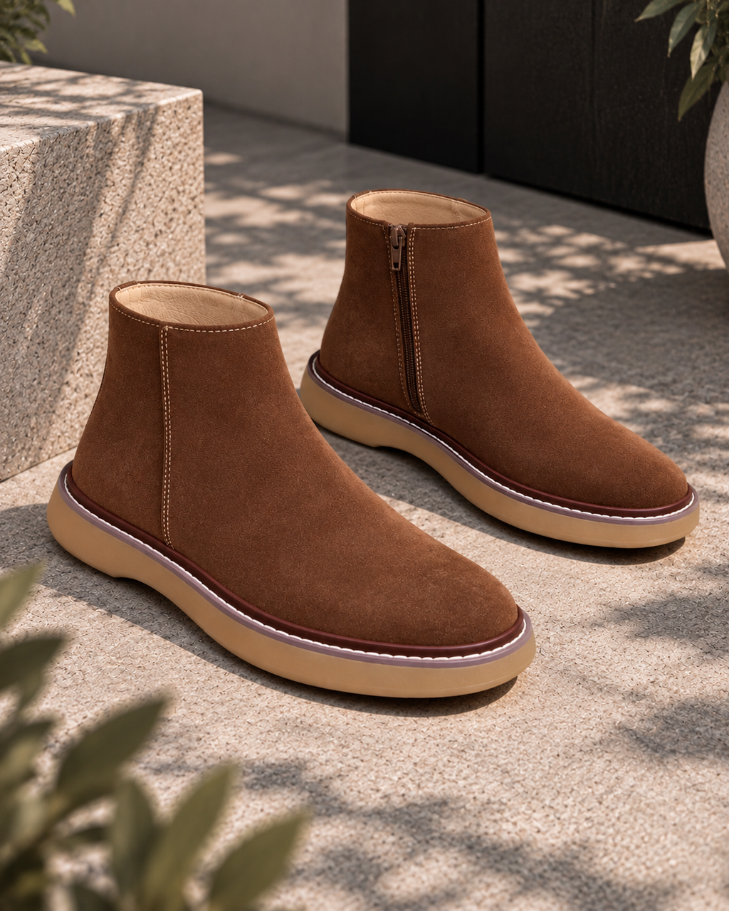 Basic Scorp Half Boot With Zipper/5449