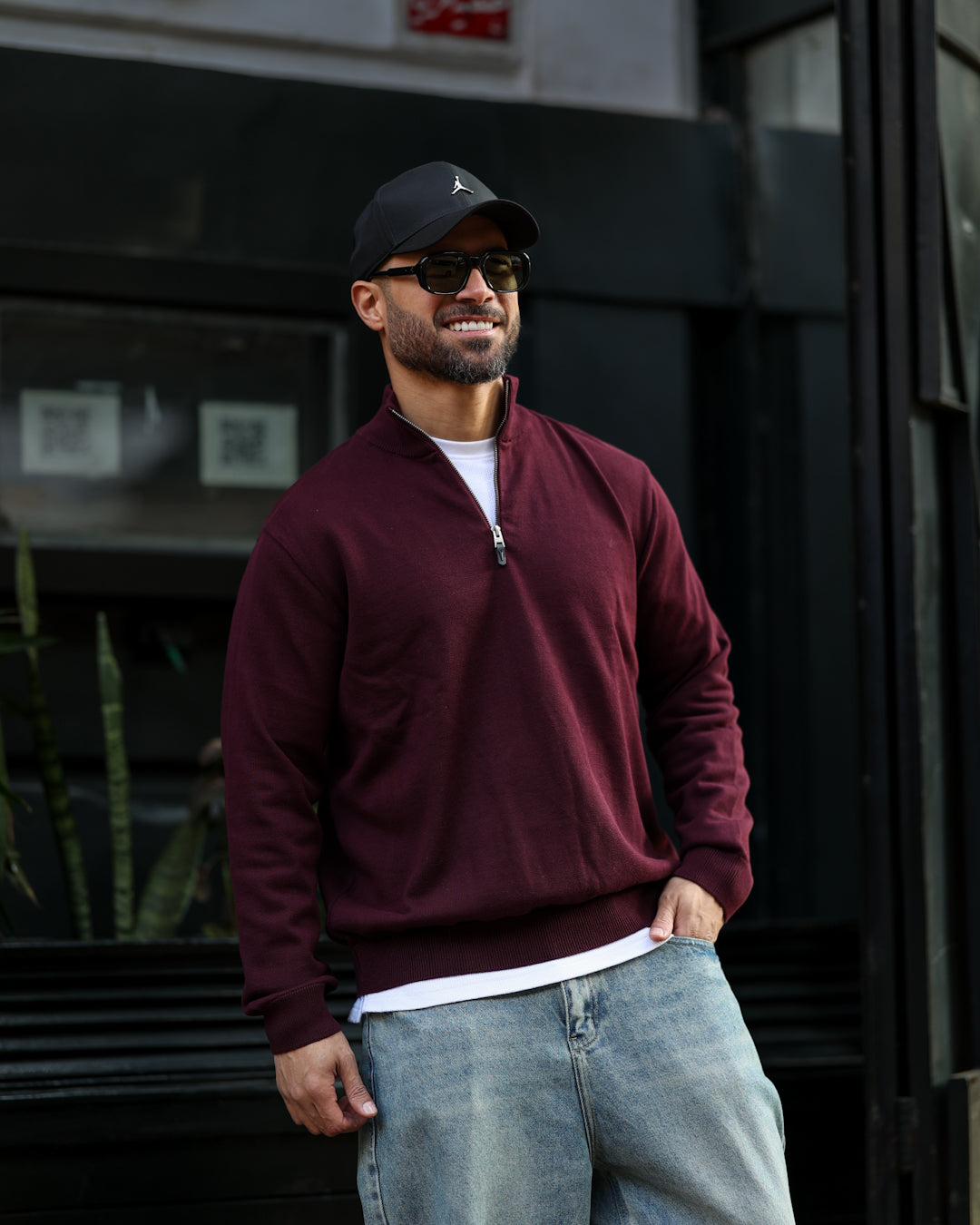 Regular Fit  Knitwear With Half Zipper / 5018