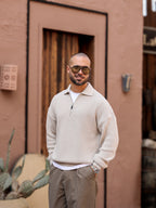 Basic Regular Fit Knitwear With Half Zipper/5021