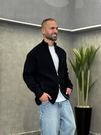 Oversized Basic Knitwear With Zipper/5019